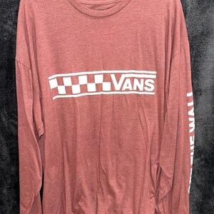 Vans Men's Red Long Sleeve Tee